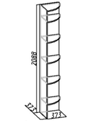 Прихожая Комфорт 2 Полка угловая 9 373х373х2088